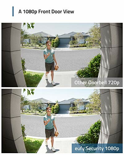 Comparison of doorbell camera views, 720p vs 1080p.