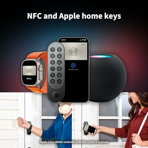 Smart devices with NFC and Apple home keys integration.