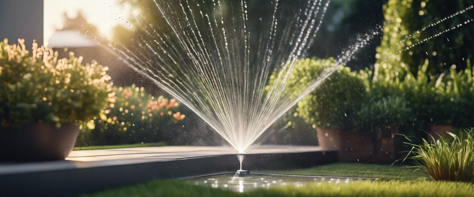 Smart sprinkler system in a garden