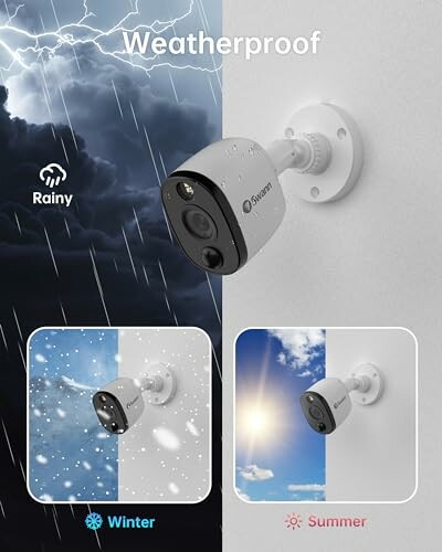 Weatherproof security camera for all seasons and weather conditions.